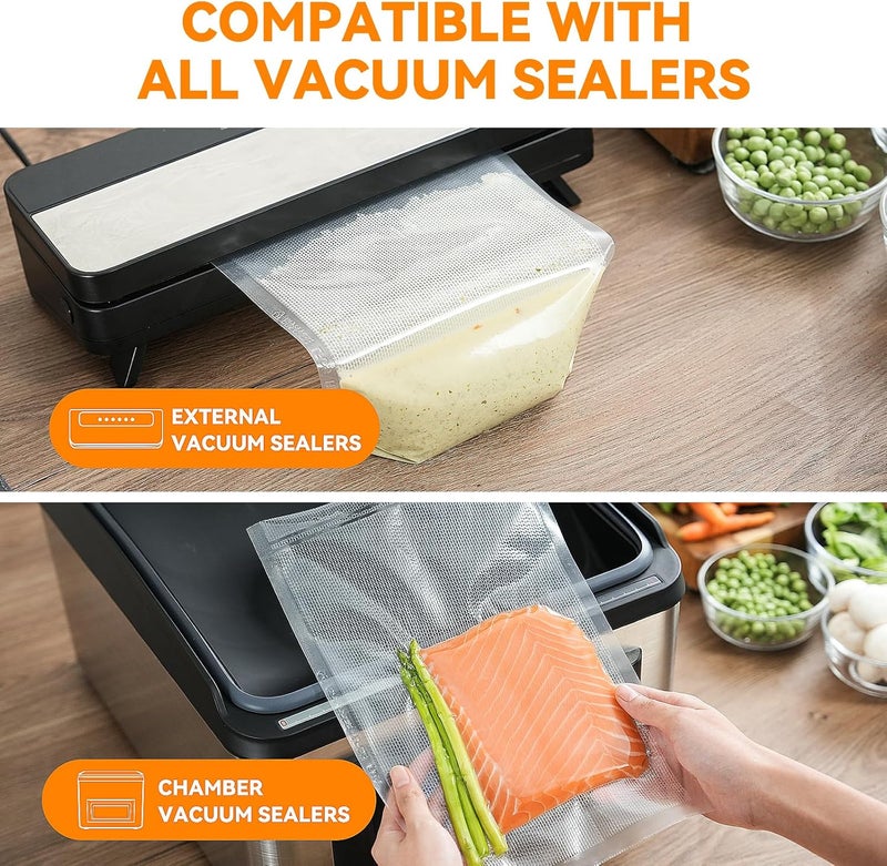 Wevac Vacuum Sealer Bags – 50 Count (6″×10″), Heavy-Duty BPA-Free Food Storage Bags, Puncture-Resistant, Freezer & Sous Vide Safe, Compatible with All Vacuum Sealers - Image 5
